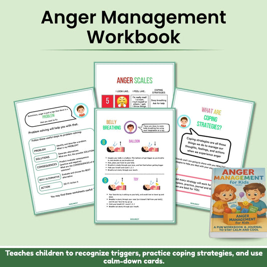 Kids Mental Health Bundle – 5-in-1 Workbooks & Journals | Emotions, Confidence, Mindfulness, Gratitude & Anger Management