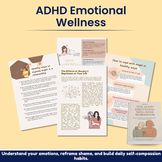 ADHD emotional regulation workbook sample page