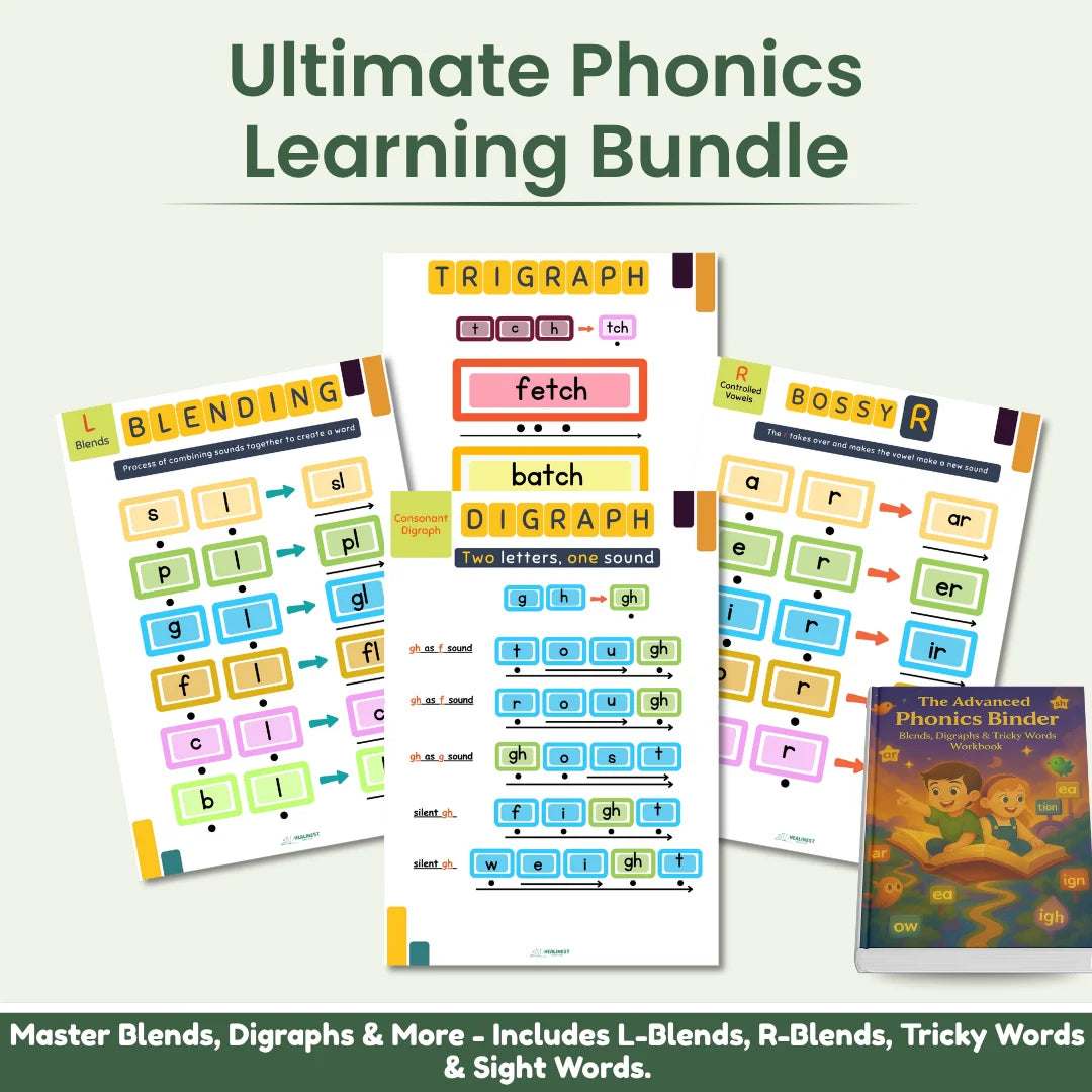 Phonics Workbook Bundle for Kids