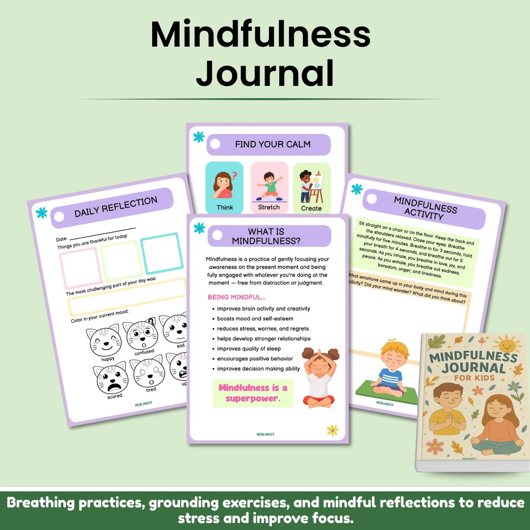 Kids Mental Health Bundle – 5-in-1 Workbooks & Journals | Emotions, Confidence, Mindfulness, Gratitude & Anger Management