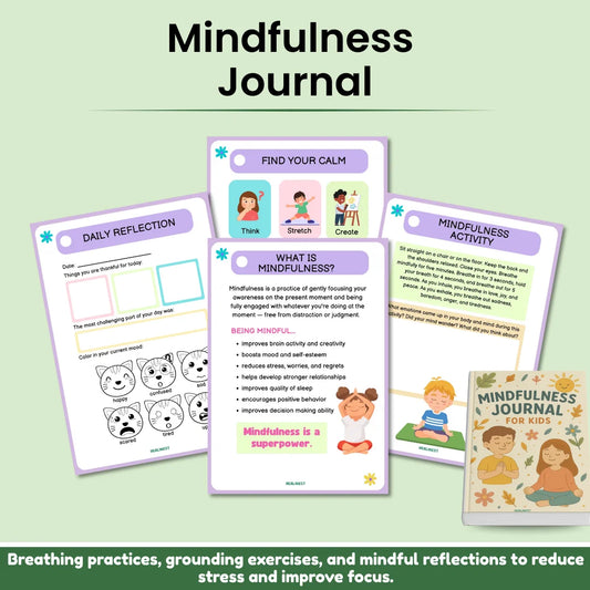 Kids Mental Health Bundle – 5-in-1 Workbooks & Journals | Emotions, Confidence, Mindfulness, Gratitude & Anger Management