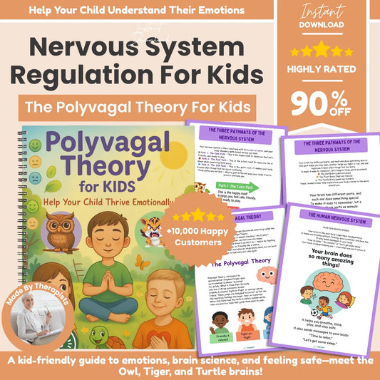 The Polyvagal Theory for Kids - Nervous System Regulation Workbook | Emotional Regulation Tool