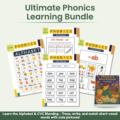 Phonics Workbook Printable Reading Activities