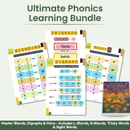Phonics Workbook Bundle for Kids