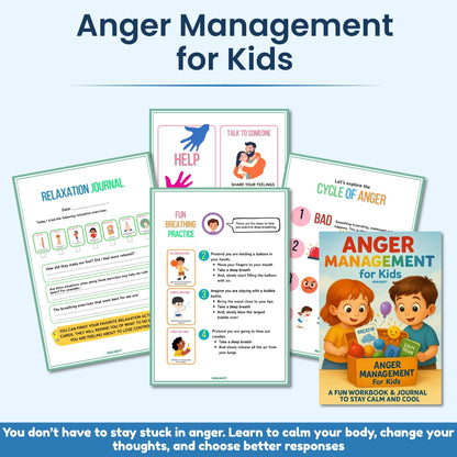 Emotions and feelings journal for kids with feelings check-ins, emotion wheel, breathing exercises, and drawing activities