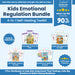 Kids Emotional Regulation Bundle with 4 printable workbooks for anger management, feelings, gratitude, and calm down skills